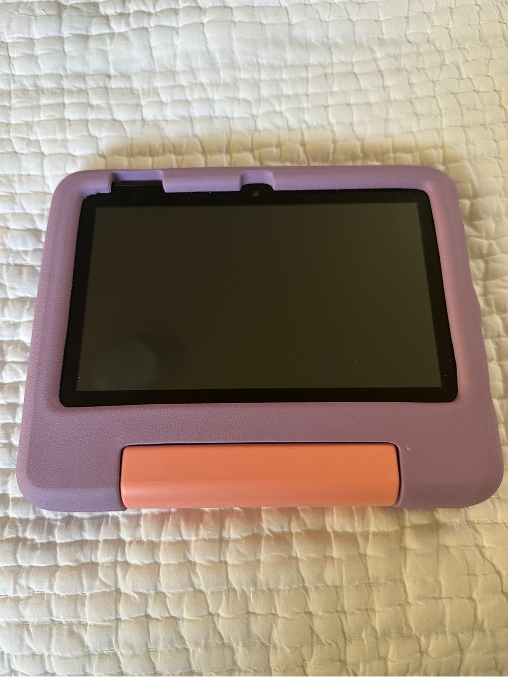 Kid-Friendly Purple Tablet with Pink Handle - Amazon